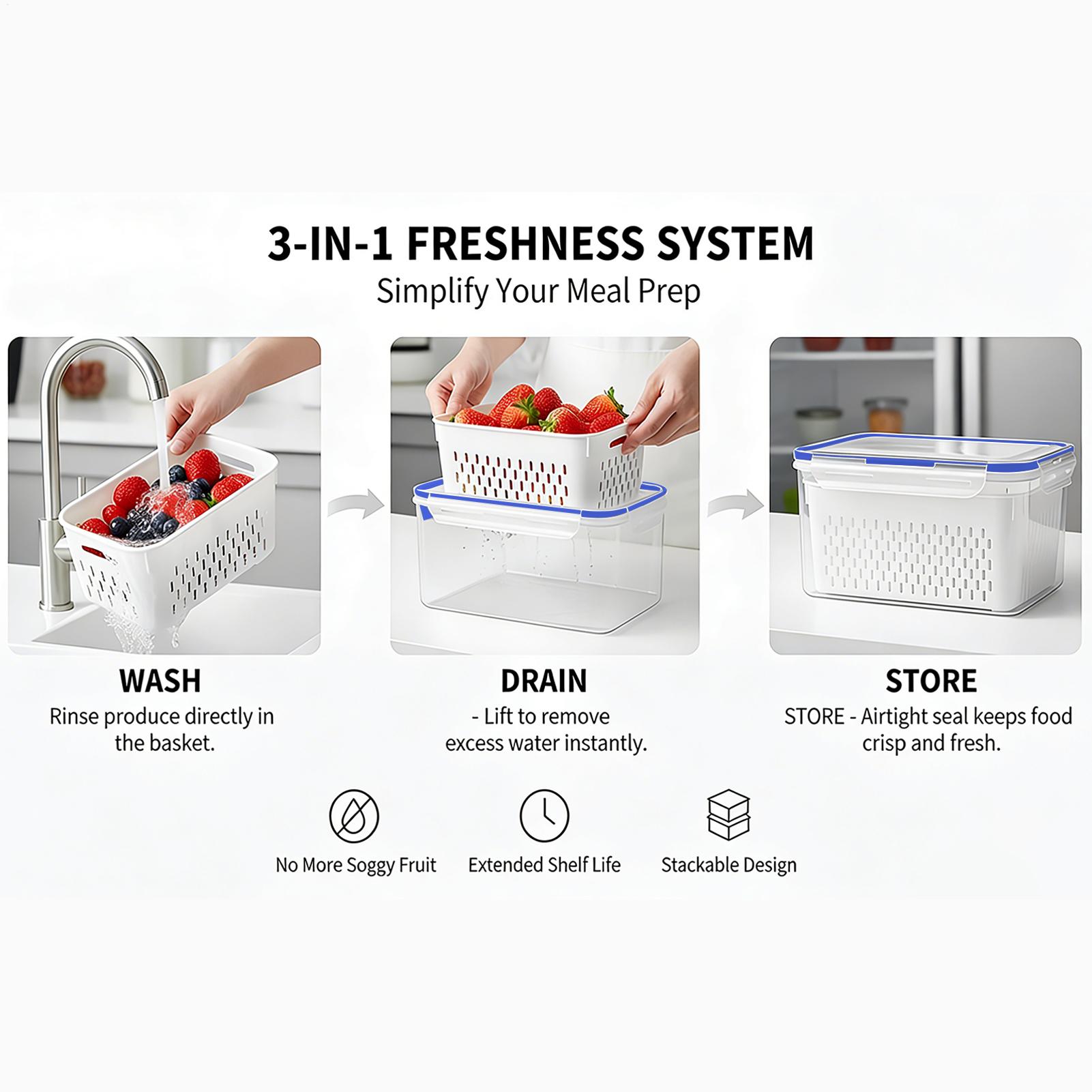 Food Storage Plastic - Контейнер для хранения продуктов 4 в