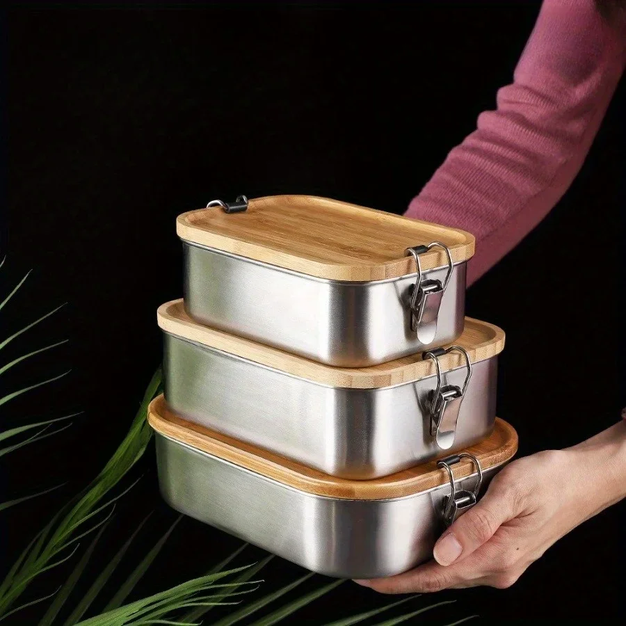 Food Storage Plastic Containers With Lids - Новый ланч-бокс из нержавеющей стали 304