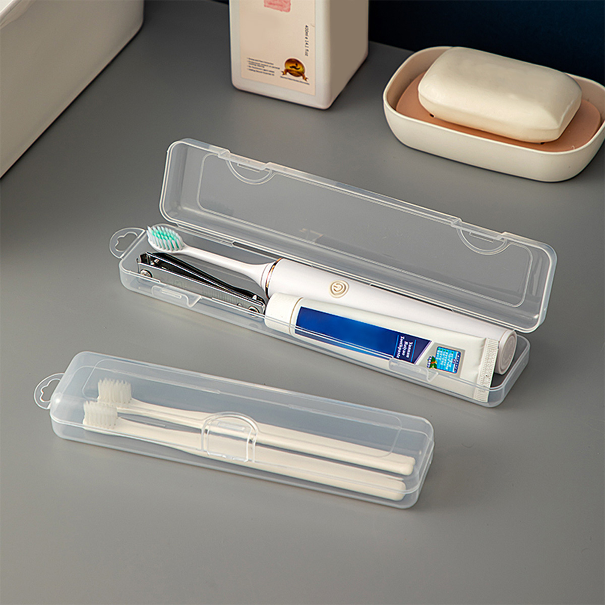 Food Storage With Dividers - WORTHBUY Коробка для зубных щеток, прозрачный