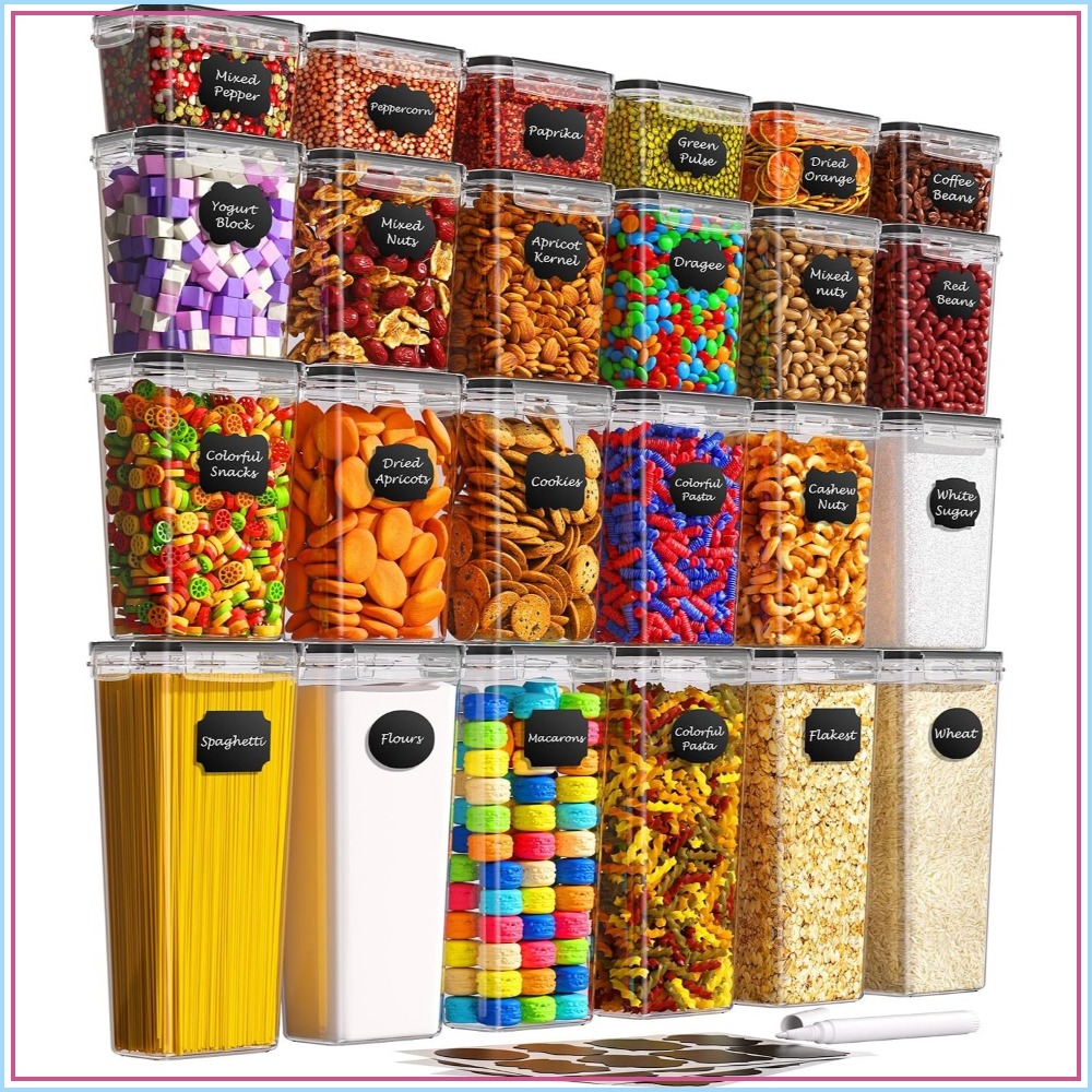 Food Storage Plastic - 24 герметичных контейнера для хранения продуктов