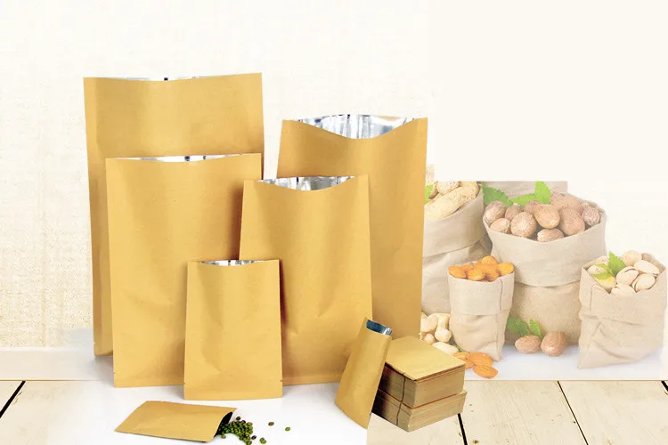 Food Storage In Mylar Bags - 100 шт./лот, 11*16 см, термосвариваемая крафт-бумага,
