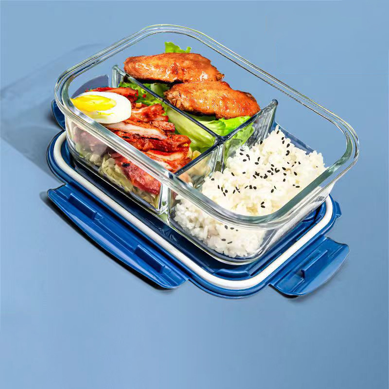 Food Storage Drawer Organizer - Новый стиль, стеклянный ланч-бокс, 1050 мл,