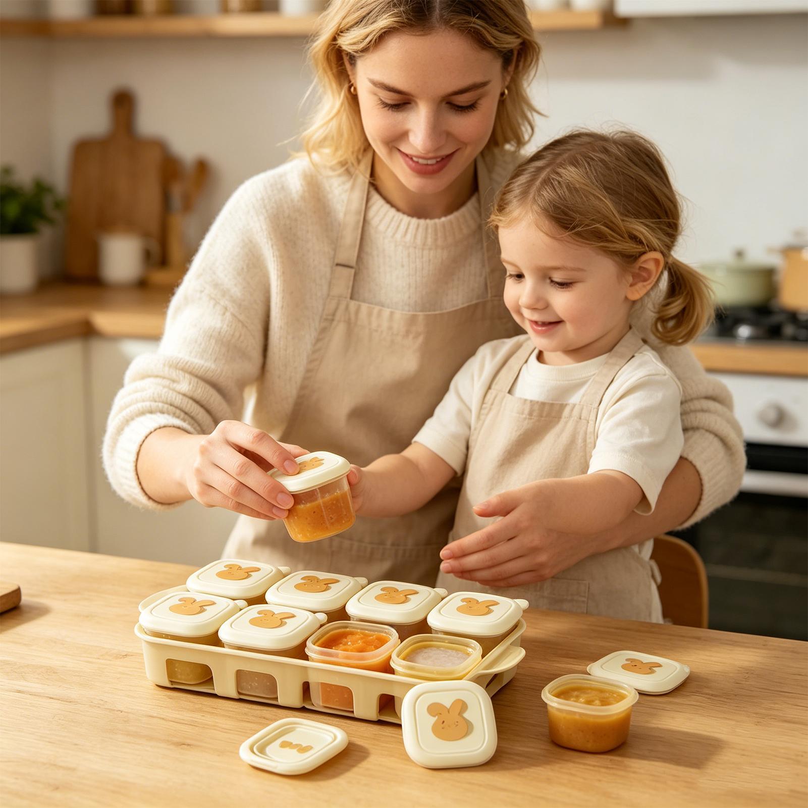 Контейнер-кубик для заморозки  – обзор и цена Food Storage Yogurt