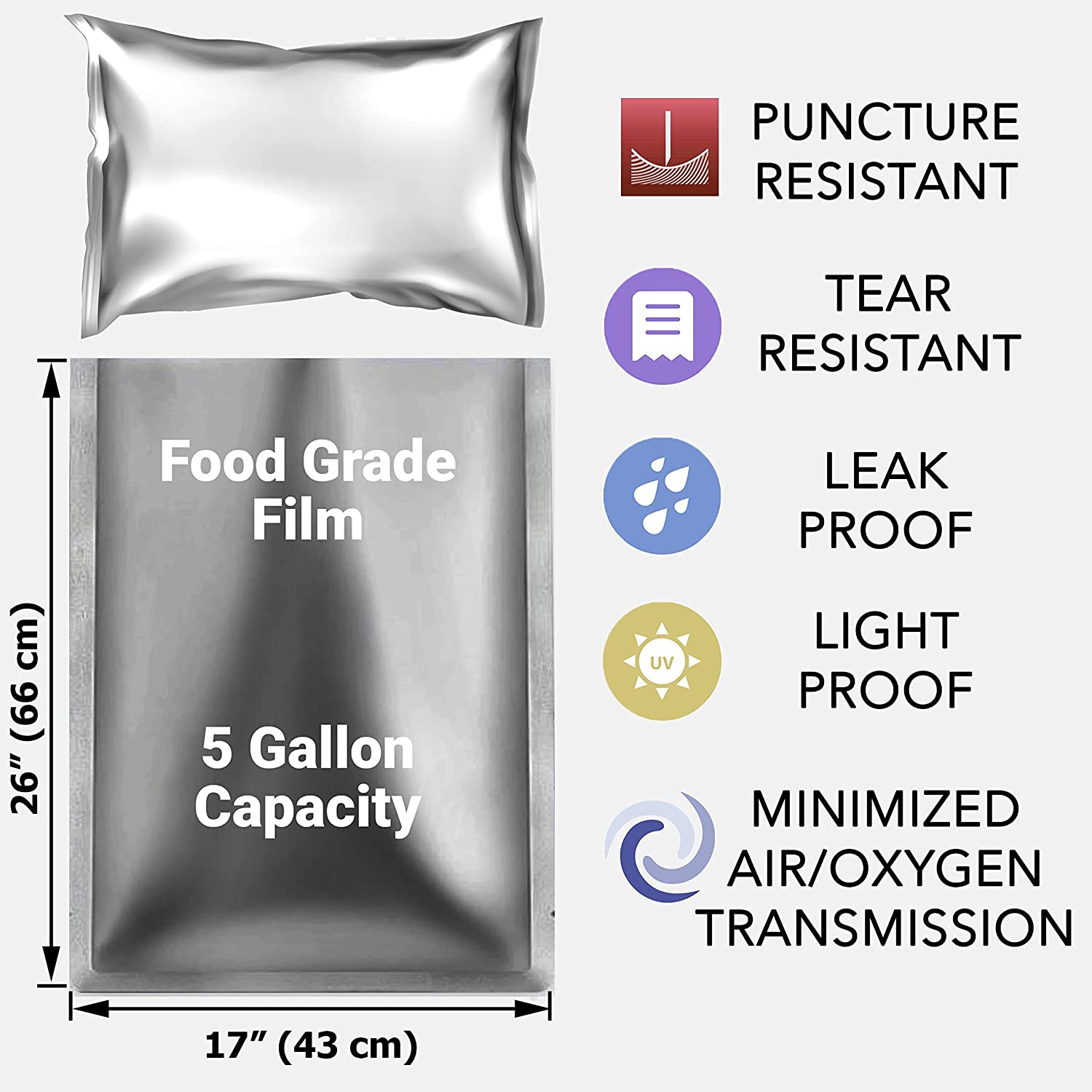 10 упаковок, 5 галлонов, майла – обзор и цена Food Storage In Mylar Bags