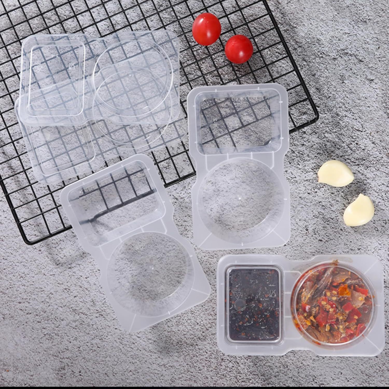 Двухсекционные одноразовые про – обзор и цена Portion Control Container
