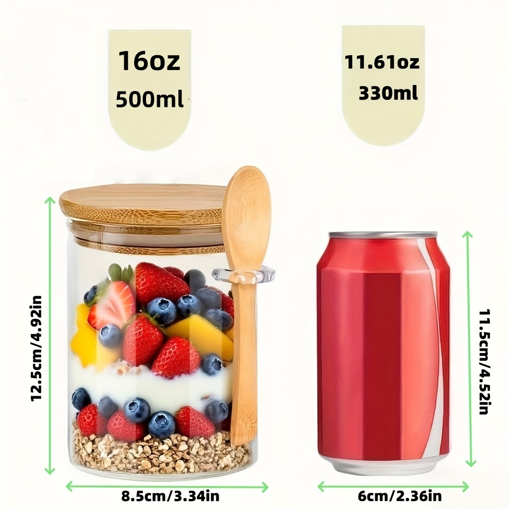 Набор стеклянных чашек для овс – обзор и цена Food Storage Yogurt
