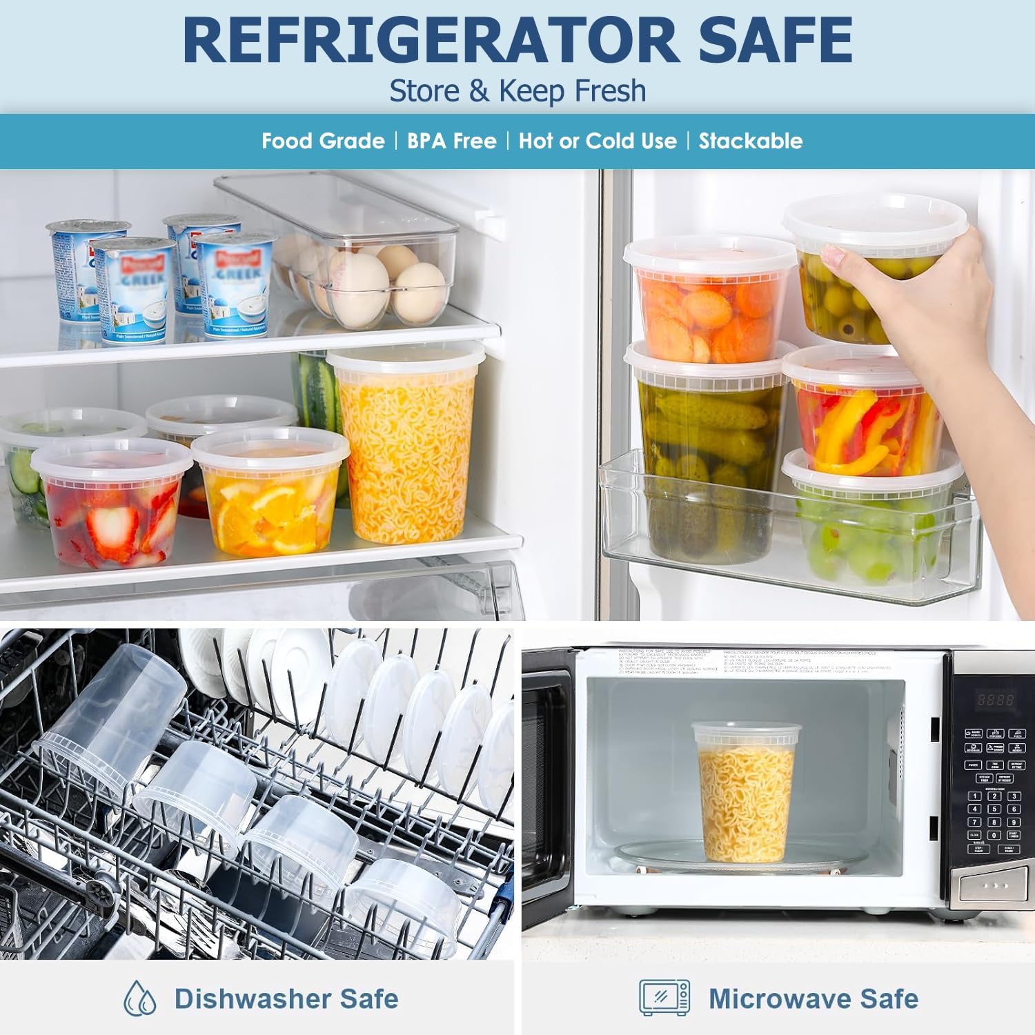 24 шт. контейнеры для хранения – обзор и цена Food Storage Plastic Containers With Lids