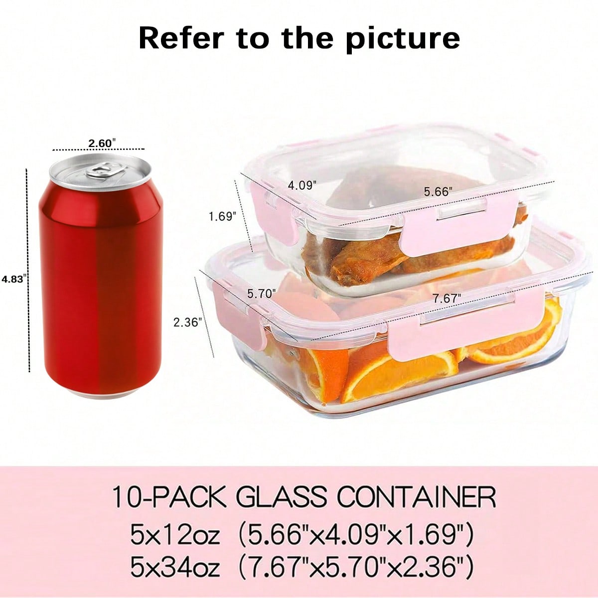 Набор из 10 стеклянных контейн – обзор и цена Portion Control Container