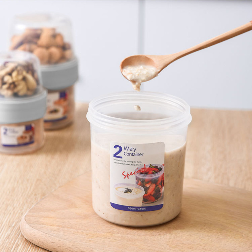 Двухслойный герметичный контей – обзор и цена Food Storage Yogurt